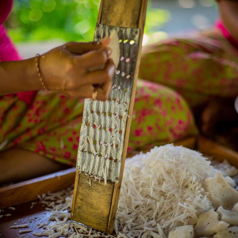Preparing Coconut