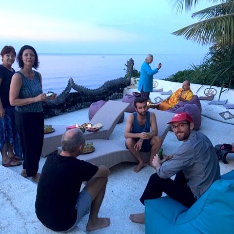 Enjoy the sunset with new friends