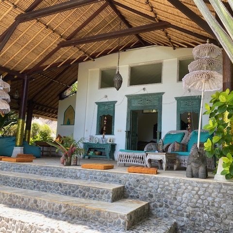 Frangipani room in the Prana House with a lot of living space